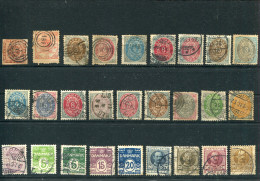 1858 - 1912 Denmark X 27 Unsorted Used Stamps (mixed Condition) - Lotes & Colecciones