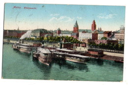 Allemagne--MAINZ--MAYENCE--1919--Rheinansicht.(beaux Bateaux )..colorisée...cachet - Mainz