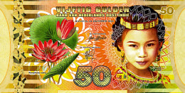 Netherlands East Indies (Indonesia), 50 Gulden 2016 UNC  POLYMER 24 Octobre 2016 Jeune Fille; Calao - Fiktive & Specimen