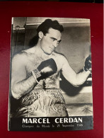 Marcel CERDAN * Champion Du Monde De Boxe 1948 * Boxeur Français * Doc Photo Ancien Triple Miroir Print Cerdan - Boksen