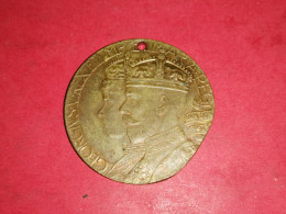 MEDAILLE Grande-Bretagne Couronnement De George V 1911 Newcastle Upon Tyne Par Fray Voir Photos - Adel