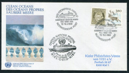 1992 Norway Reindeer M/S Kronprins Harald, United Nations, Ship Cover. Kiel - Oslo - Kiel - Cartas & Documentos