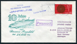 1976 Norway Germany Kiel, Jahreline M/S Prinsesse Ragnhild Paquebot Ship Cover - Brieven En Documenten