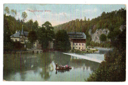 Allemagne-- MITTWEIDA--1908-- Lauenhainer Mühle (petite Animation) ...colorisée ..timbre..cachet - Mittweida