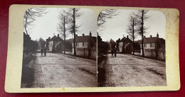 Vaucelles * Photo Stéréo Circa 1880/1900 * Route De Caen * Villageois - Other & Unclassified