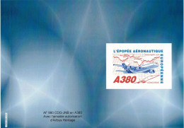 Collector 8 Timbres L'épopée Aéronautique Européenne A380 "Paris - JOHANNESBURG Vol AF990  Neuf Non Oblitéré TTBE. - Collectors