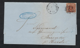 1863 LETTER DENMARK Michel Nr. 9  4 Sk. Roulette Used ; Details & Conditions See 4 Scans ! LOT 125 - Briefe U. Dokumente