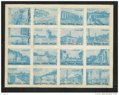 ERINNOFILI: ZEPPELIN 1933  FOGLIETTO ERINNOFILO AZZURRO BLUE SHEET NUOVO UNUSED - Poststempel (Zeppeline)