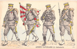 MILITARIA - Uniformes - Armée Japonaise - Infanterie - Carte Postale Ancienne - Uniformi