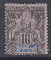 Diego-Suarez N° 29 X Type Groupe : 10 C. Noir Sur Lilas Trace De Charnière Sinon TB - Unused Stamps