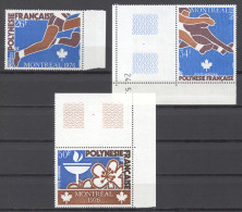 Polynesia, French, 1976, Olympic Summer Games Montreal, Sports, MNH, Michel 219-221 - Neufs
