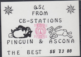 CB-Stations Pinguin & Ascona QSl Card (58702) - CB