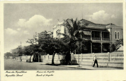 PC CPA ANGOLA / PORTUGAL, REPUBLIC STREET, BANK OF ANGOLA, POSTCARD (b13290) - Angola