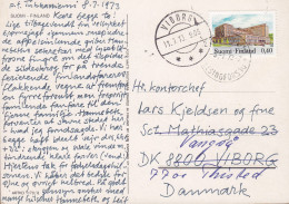 Finland PPC HELSINKI Helsingfors 1973 VIBORG (Arr.) Readressed VANGSÅ & THISTED Denmark (2 Scans) - Cartas & Documentos