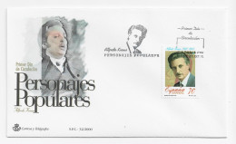 3760  FDC Barcelona 2000 , Alfredo Kraus, Personajes Populares, - FDC