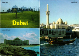 PC CPA U.A.E. DUBAI GOLF ARAB DHOW JEBEL ALI HOTEL REAL PHOTO POSTCARD (b16404) - Emirati Arabi Uniti