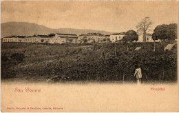 PC CPA ANGOLA, S. THOMÉ, HOSPITAL, VINTAGE POSTCARD (b20837) - Angola