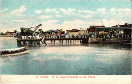 PC CPA ANGOLA, S. THOMÉ, S.A. APPROXIMANDO SE DA PONTÉ, POSTCARD (b20853) - Angola