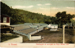 PC CPA ANGOLA, S. THOMÉ, ROCA MONTE CAFÉ, VINTAGE POSTCARD (b20862) - Angola