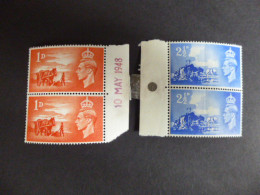 CHANNEL ISLANDS 01-02 MINT PAIR WITH ISSUE DATE STAMP - Unclassified