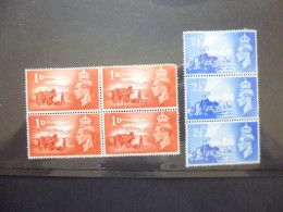 CHANNEL ISLAND C01-02 BL4 AND STRIP OF 3 MH  SG - Unclassified