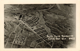 PC CPA US, MT, FORT PECK, VIEW FROM THE AIR, REAL PHOTO POSTCARD (b6722) - Other & Unclassified