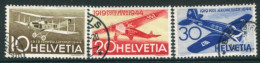 SWITZERLAND 1944 Airmail Anniversary Used. Michel 435-37 - Gebruikt