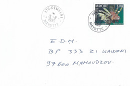 Mayotte France 1999 Dembeni Red Lionfish Pterois Volitans Venomous Coral Reef Fish Domestic Cover - Lettres & Documents