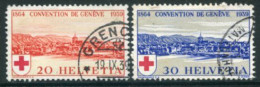 SWITZERLAND 1939 Red Cross Anniversary Used  . Michel 357-58 - Usati