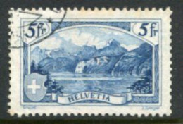 SWITZERLAND 1928 Landscape 5 Fr. Used. Michel 227 - Oblitérés