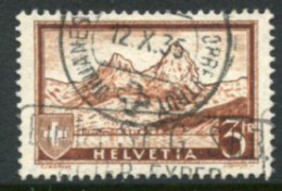 SWITZERLAND 1928 Landscape 3 Fr. Used. Michel 226 - Gebraucht