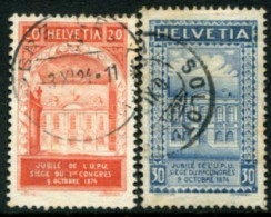 SWITZERLAND 1924 UPU Anniversary Used. Michel 192-93 - Used Stamps
