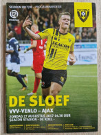 Programme VVV Venlo - Ajax - 27.8.2017 - Eredivisie - Holland - Programm - Football - Libri