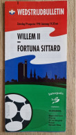 Programme Willem II - Fortuna Sittard - 29.8.1998 - Eredivisie - Holland - Programm - Football - Libros