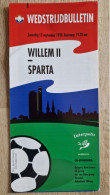 Programme Willem II - Sparta Rotterdam - 12.9.1998 - Eredivisie - Holland - Programm - Football - Libros