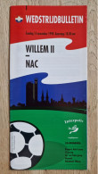 Programme Willem II - NAC Breda - 15.11.1998 - Eredivisie - Holland - Programm - Football - Livres