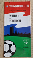 Programme Willem II - FC Utrecht - 27.2.1999 - Eredivisie - Holland - Programm - Football - Boeken