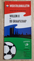 Programme Willem II - De Graafschap - 13.3.1999 - Eredivisie - Holland - Programm - Football - Livres