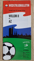 Programme Willem II - AZ Alkmaar - 10.4.1999 - Eredivisie - Holland - Programm - Football - Books