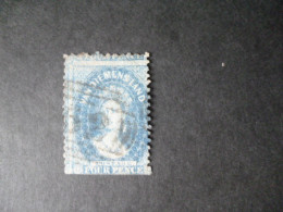 AUSTRALIA TASMANIA VAN DIEMENS LAND SG 6  FOUR PENCE With Shifted PERFORATION - Oblitérés