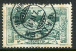 SWITZERLAND 1914 Landscape 3 Fr. Green. Used. Michel 121 - Gebruikt