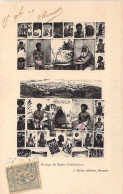 Nouvelle Calédonie - Groupe De Sujet Calédonien - Edit. J. Raché - Colorisé - Animé - Carte Postale Ancienne - Nuova Caledonia