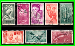 ESPAÑA – COLONIAS ESPAÑOLAS (IFNI AFRICA) LOTE DE SELLOS AÑOS 1950-60 DIFERENTES VALORES NUEVOS Y USADOS - Ifni