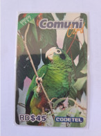 DOMINICAINE REP. COMUNI CARD PARROT PERROQUET 45$ UT - Pappagalli