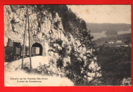 NBA-17  Chemin De Fer Yverdon-Ste-Croix  Tunnel De Covatannaz Train à Vapeur à La Sortie Du Tunnel Circ 1906. Deriaz 809 - Yverdon-les-Bains 