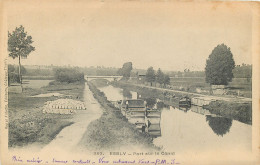77 - ESBLY -  Port Sur Le Canal En 1903 - Peniche En Chargement - Theme Batellerie - Esbly