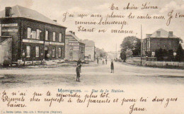 MOMIGNIES  Rue De La Station Café Tabac Au Commerce Bachelare-Gaignet Animée Voyagé En 1902 - Momignies