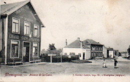 MOMIGNIES  Avenue De La Gare Grand Café Français Vve Deneffe : Animée Voyagé En 1905 - Momignies