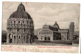 Italie - PISA--1902--Piazza Del Duomo ...beau Cachet PISA + Hotel Washington Prop Balestri - Pisa
