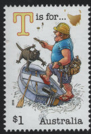 Australia 2016 MNH Sc 4524 $1 T Is For Tasmanian Devil, Tradesman With Toolbelt - Mint Stamps